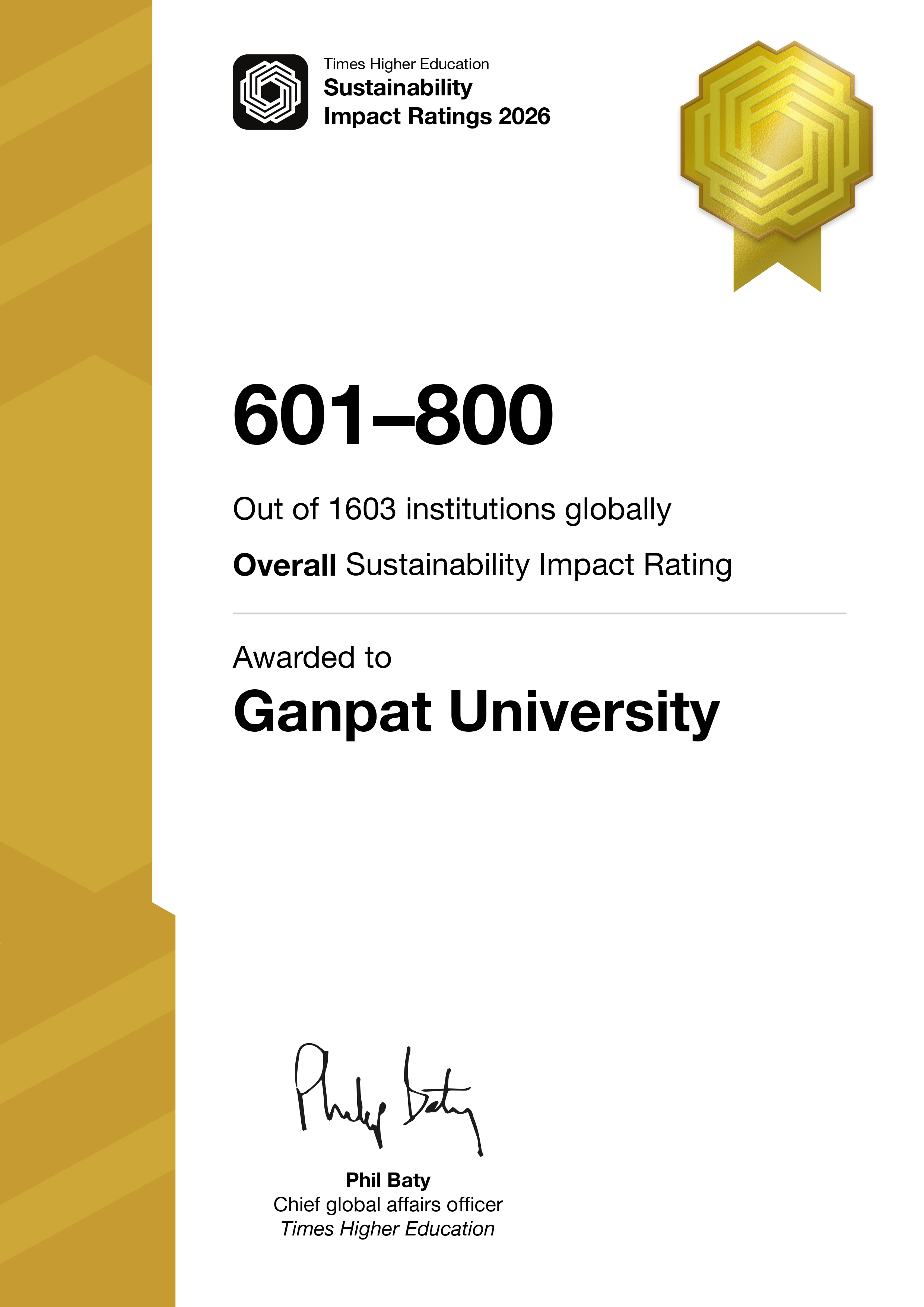 Overall Sustainability Impact Rating