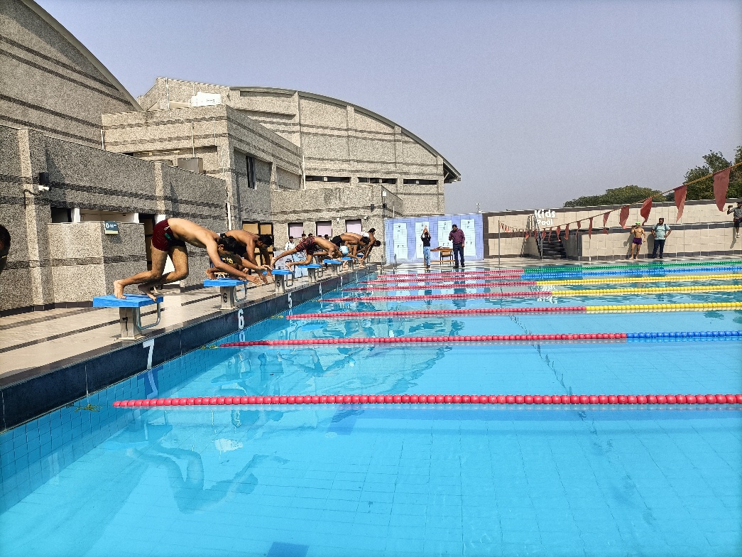 Swimmer diving
