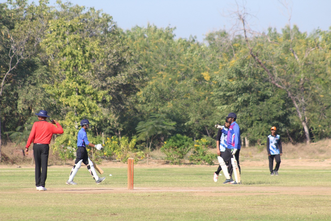 Cricket player batting
