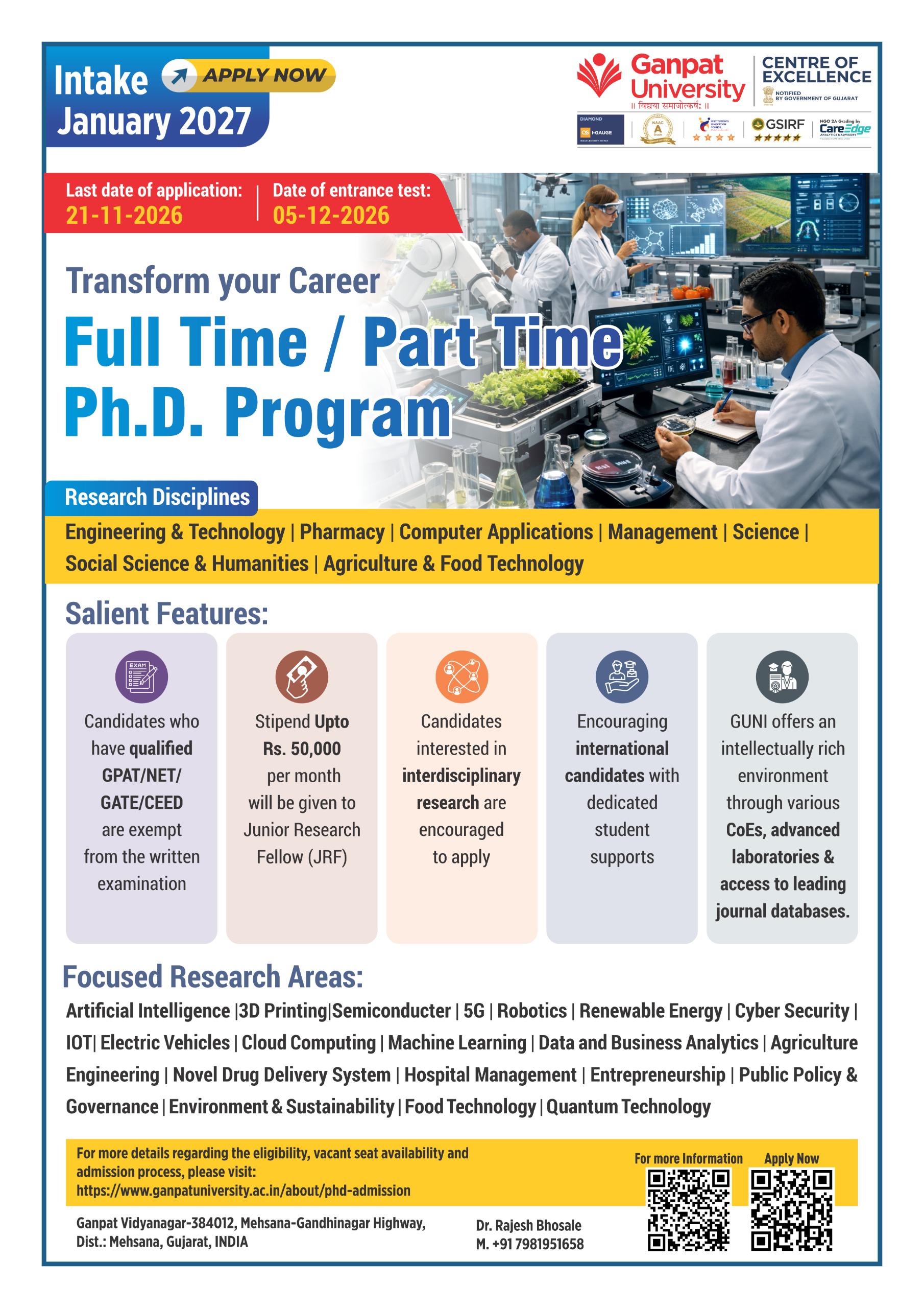 Ph.D. Admission 2026-27