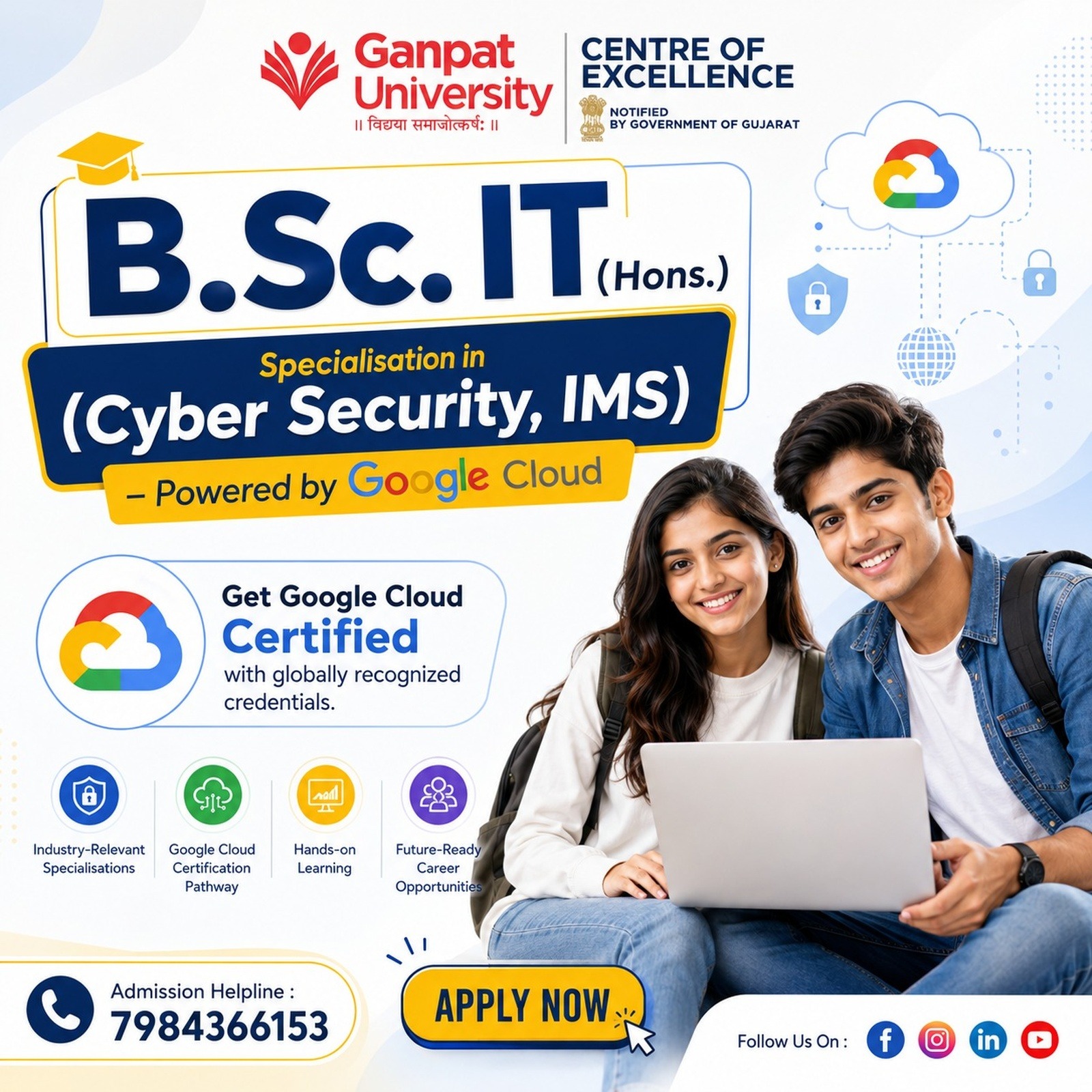 B.Sc. (Hons.) IT (Cyber Security) – Powered by Google Cloud