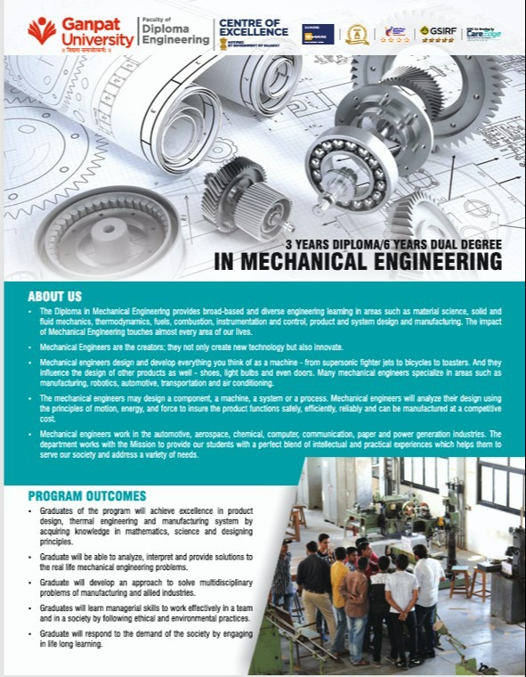 DIPLOMA + DEGREE IN MECHANICAL ENGINEERING